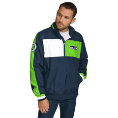 NFL Seattle Seahawks Tommy Hilfiger Gael Lightweight Half-Zip Pullover Hoodie Jacket