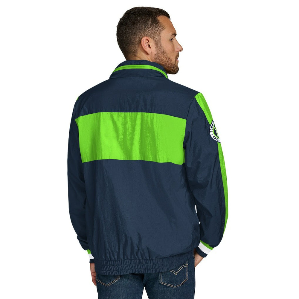 NFL Seattle Seahawks Tommy Hilfiger Gael Lightweight Half-Zip Pullover Hoodie Jacket