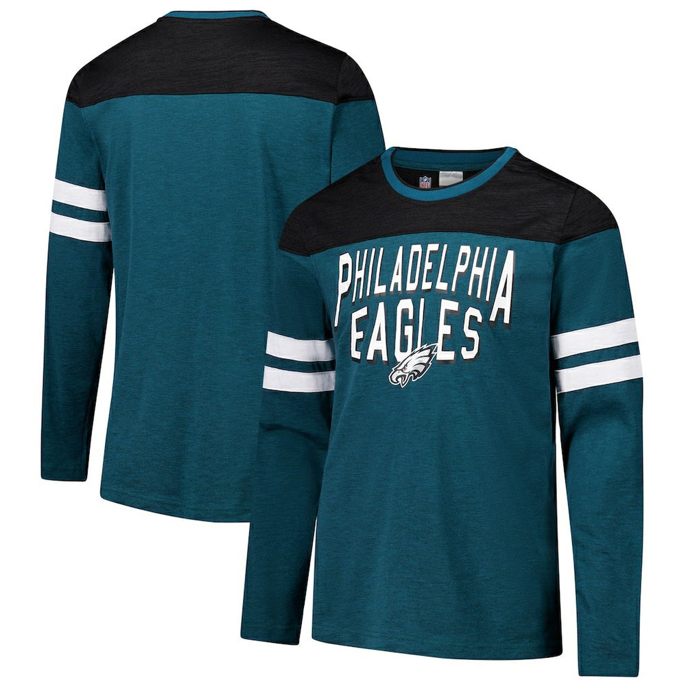 NFL Philadelphia Eagles G-III Sports by Carl Banks Adaptive Hail Mary Long Sleeve T-Shirt