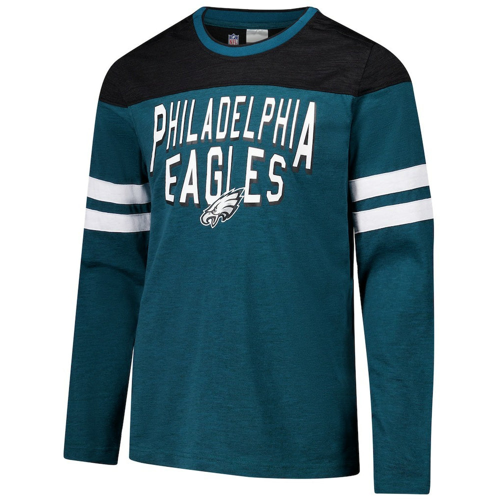 NFL Philadelphia Eagles G-III Sports by Carl Banks Adaptive Hail Mary Long Sleeve T-Shirt