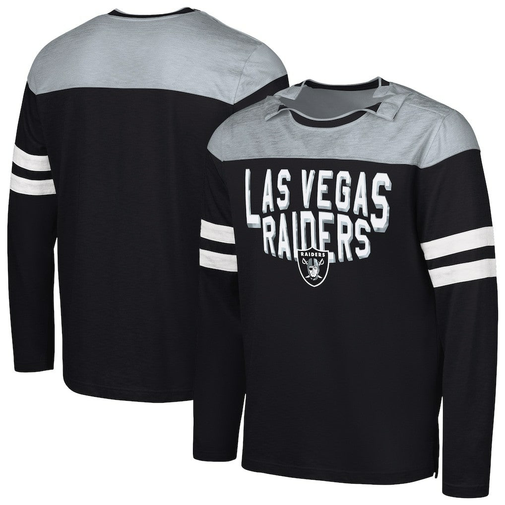 NFL Las Vegas Raiders G-III Sports by Carl Banks Adaptive Hail Mary Long Sleeve T-Shirt