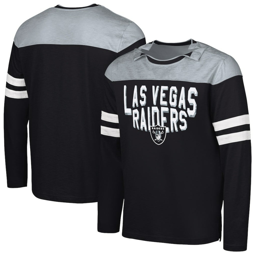NFL Las Vegas Raiders G-III Sports by Carl Banks Adaptive Hail Mary Long Sleeve T-Shirt