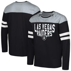 NFL Las Vegas Raiders G-III Sports by Carl Banks Adaptive Hail Mary Long Sleeve T-Shirt