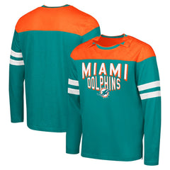NFL Miami Dolphins G-III Sports by Carl Banks Adaptive Hail Mary Long Sleeve T-Shirt