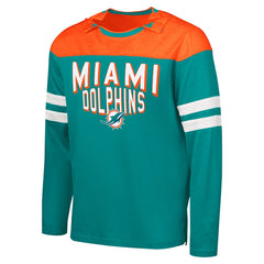NFL Miami Dolphins G-III Sports by Carl Banks Adaptive Hail Mary Long Sleeve T-Shirt