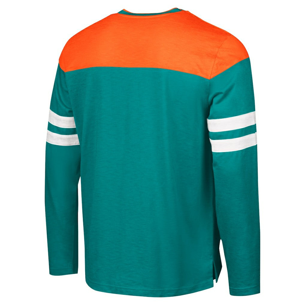 NFL Miami Dolphins G-III Sports by Carl Banks Adaptive Hail Mary Long Sleeve T-Shirt