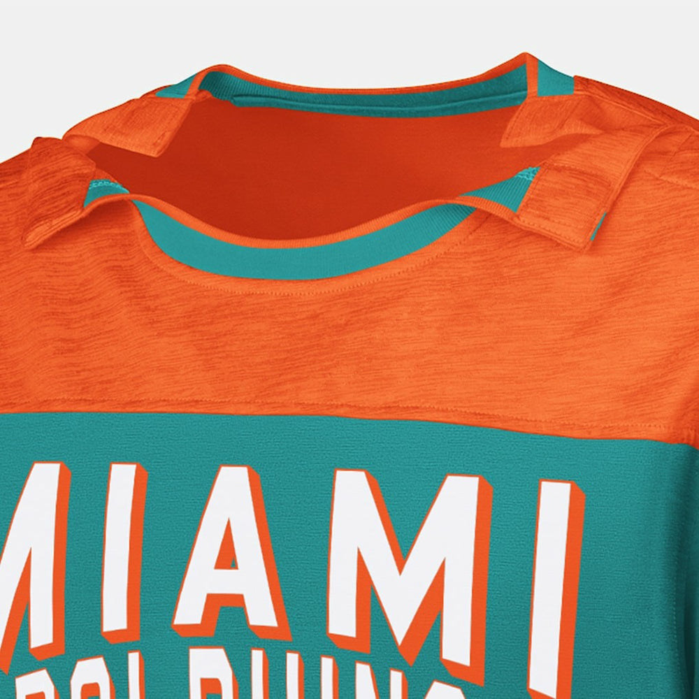 NFL Miami Dolphins G-III Sports by Carl Banks Adaptive Hail Mary Long Sleeve T-Shirt