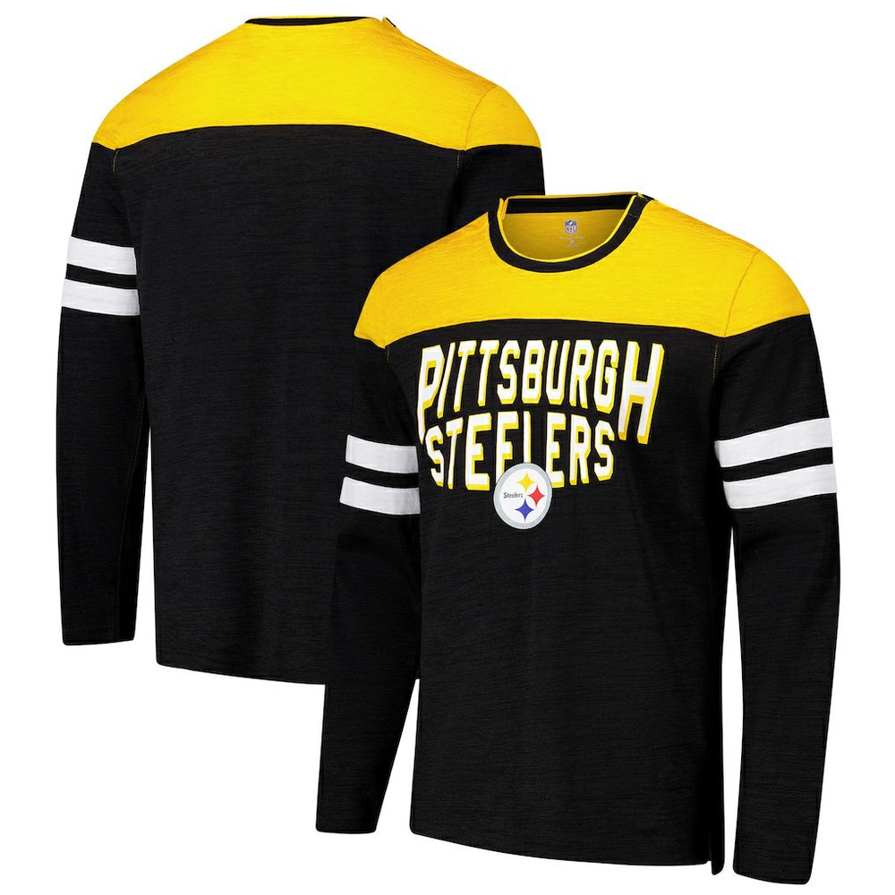 NFL Pittsburgh Steelers G-III Sports by Carl Banks Adaptive Hail Mary Long Sleeve T-Shirt