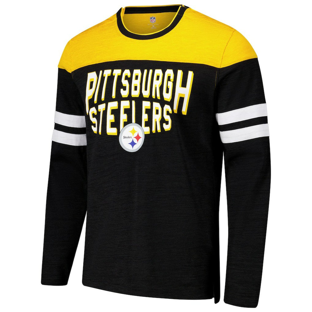 NFL Pittsburgh Steelers G-III Sports by Carl Banks Adaptive Hail Mary Long Sleeve T-Shirt