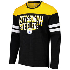 NFL Pittsburgh Steelers G-III Sports by Carl Banks Adaptive Hail Mary Long Sleeve T-Shirt