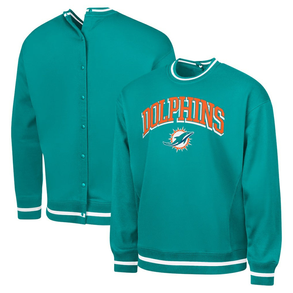 NFL Miami Dolphins G-III Sports by Carl Banks Adaptive Blocker Fleece Pullover Sweatshirt