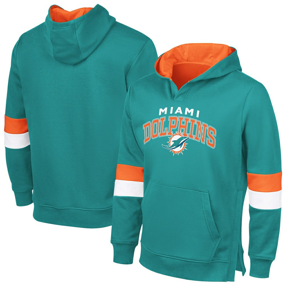 NFL Miami Dolphins G-III Sports by Carl Banks Adaptive Faceoff Pullover Hoodie
