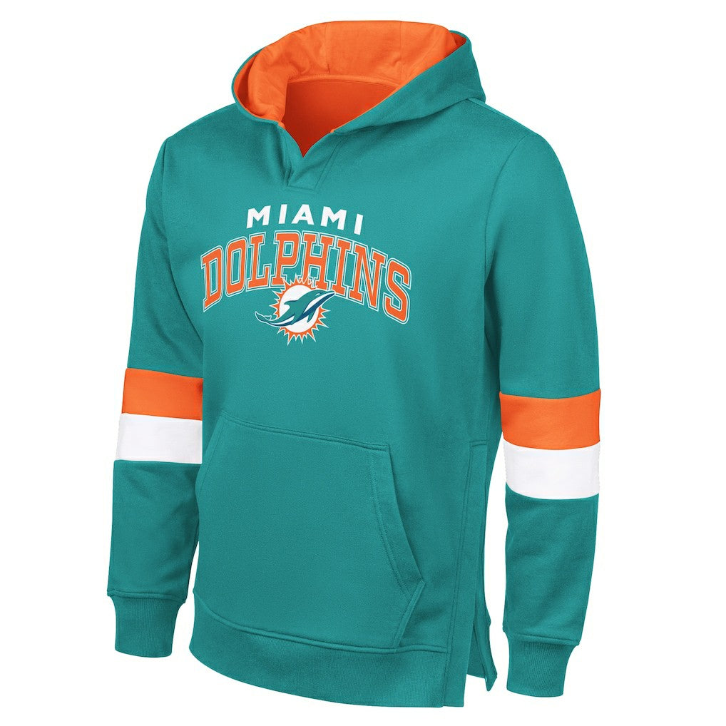 NFL Miami Dolphins G-III Sports by Carl Banks Adaptive Faceoff Pullover Hoodie