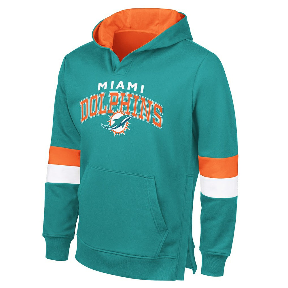 NFL Miami Dolphins G-III Sports by Carl Banks Adaptive Faceoff Pullover Hoodie