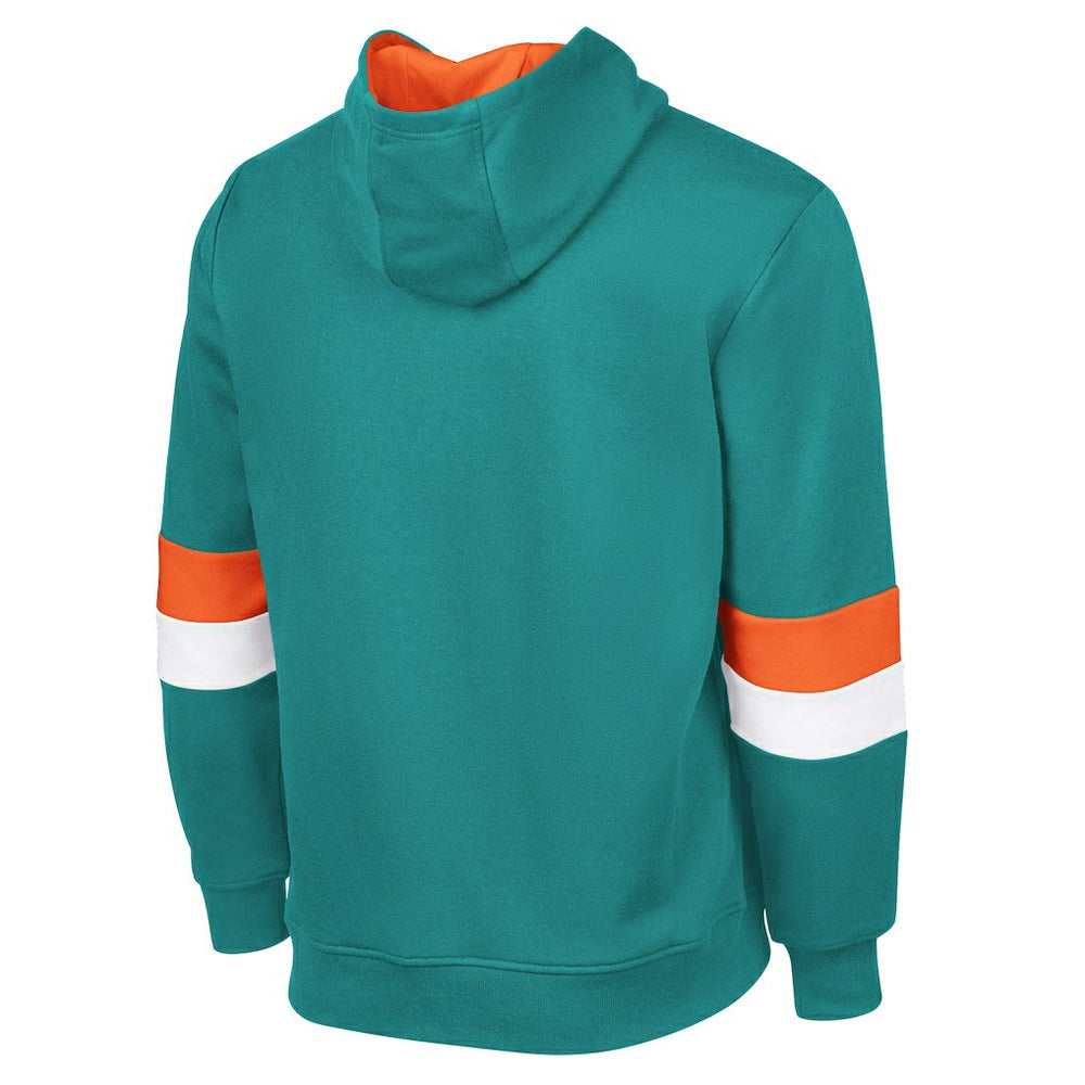 NFL Miami Dolphins G-III Sports by Carl Banks Adaptive Faceoff Pullover Hoodie