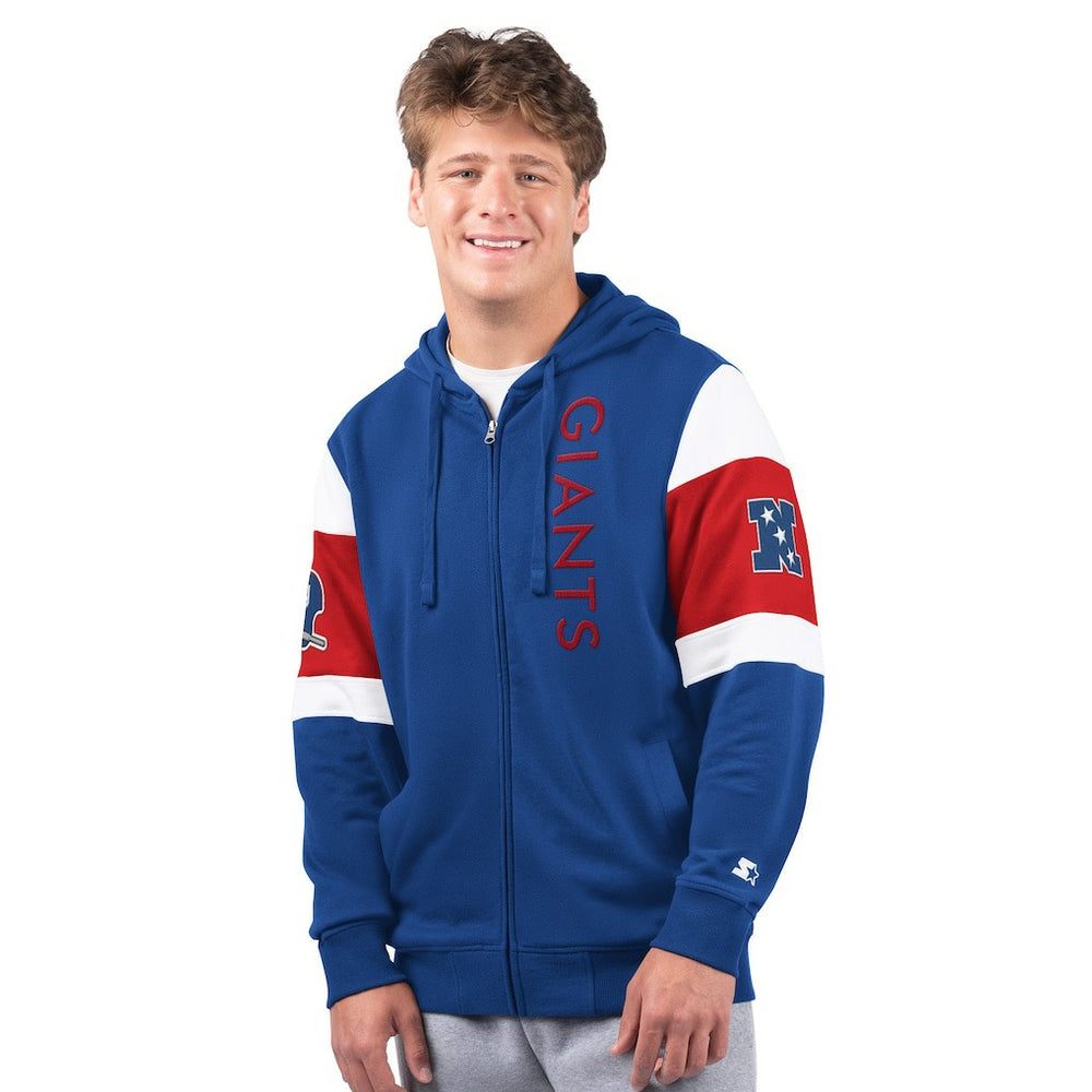 NFL New York Giants Starter Extreme Vintage Logo Full-Zip Hoodie