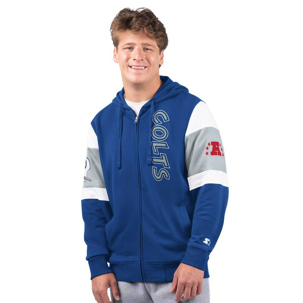 NFL Indianapolis Colts Starter Extreme Vintage Logo Full-Zip Hoodie