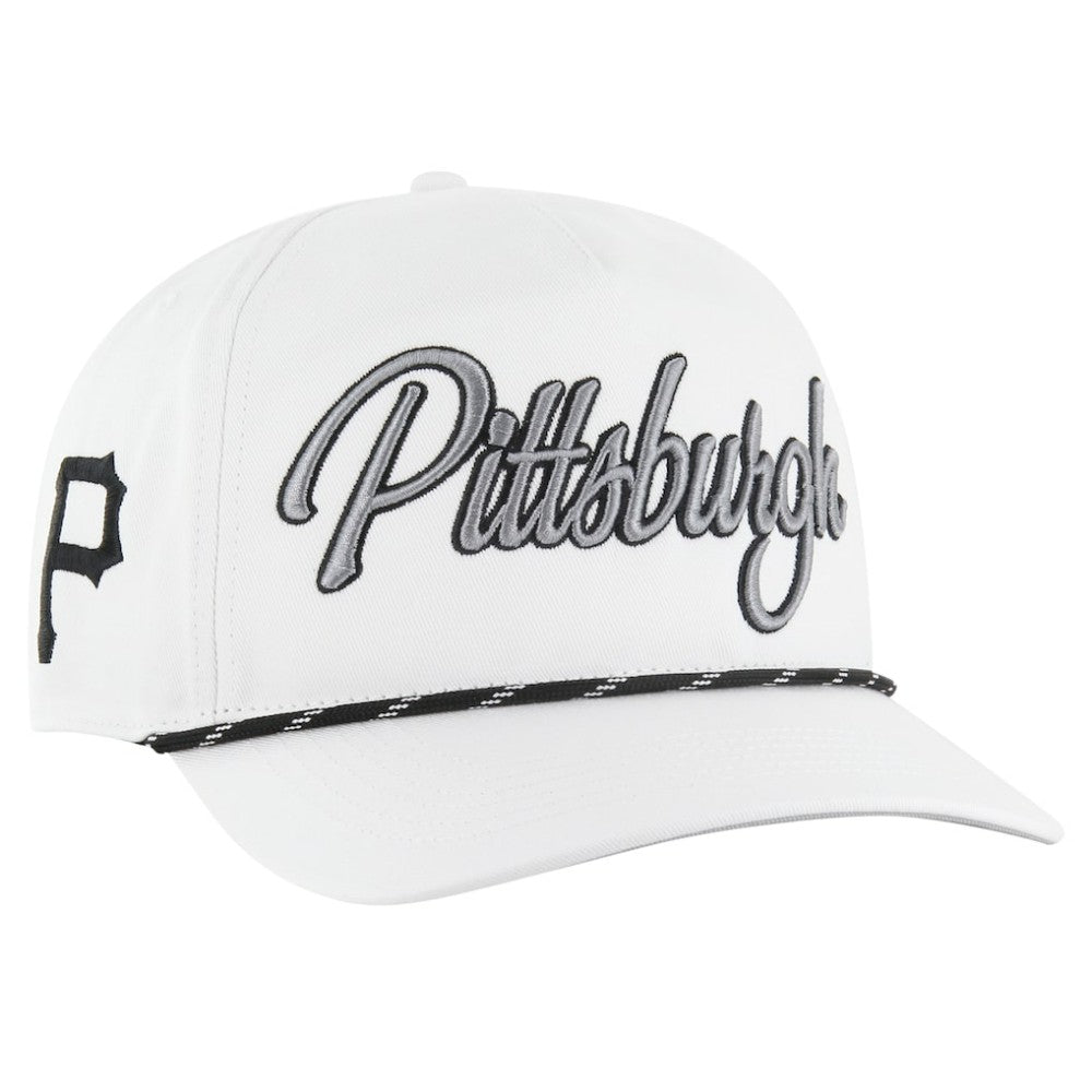 Pittsburgh Pirates Overhand Speckle Hitch Rope Adjustable Hat - White | 47 brand