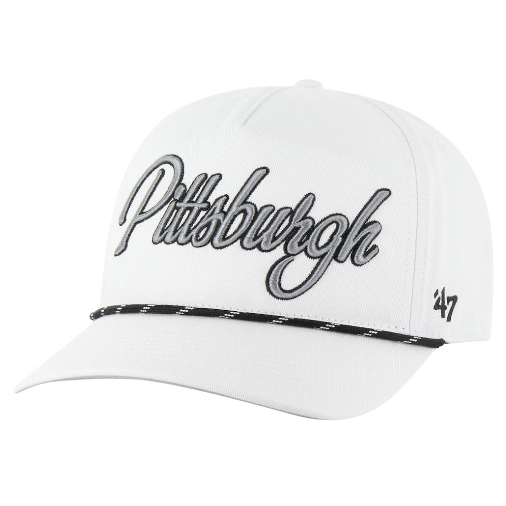 Pittsburgh Pirates Overhand Speckle Hitch Rope Adjustable Hat - White | 47 brand
