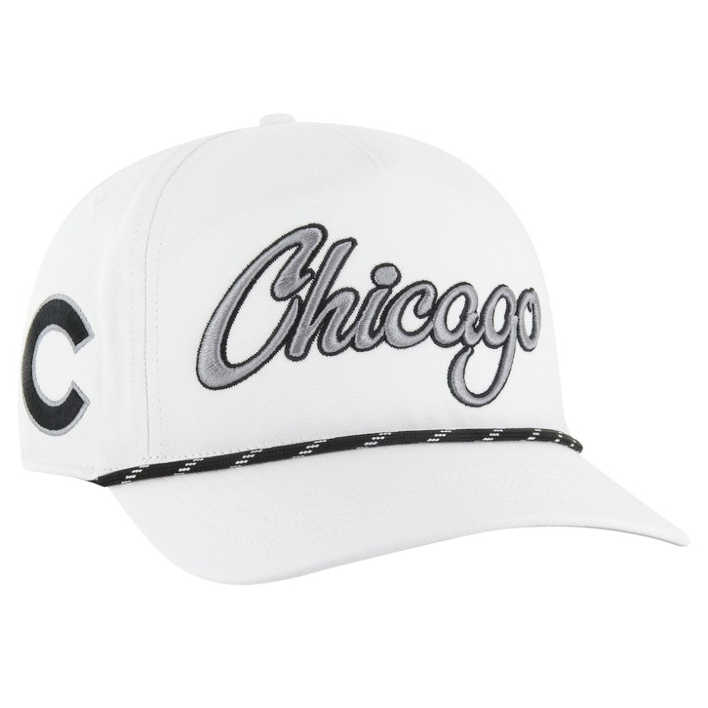 Chicago Cubs Overhand Speckle Hitch Rope Adjustable Hat - White | 47 brand