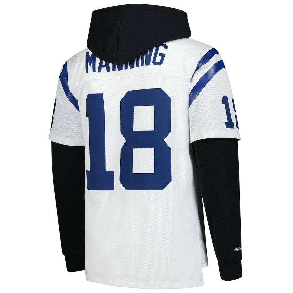 NFL Indianapolis Colts Peyton Manning  Player Name & Number Hoodie Legacy Jersey