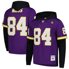 NFL Minnesota Vikings Randy Moss  Player Name & Number Hoodie Legacy Jersey