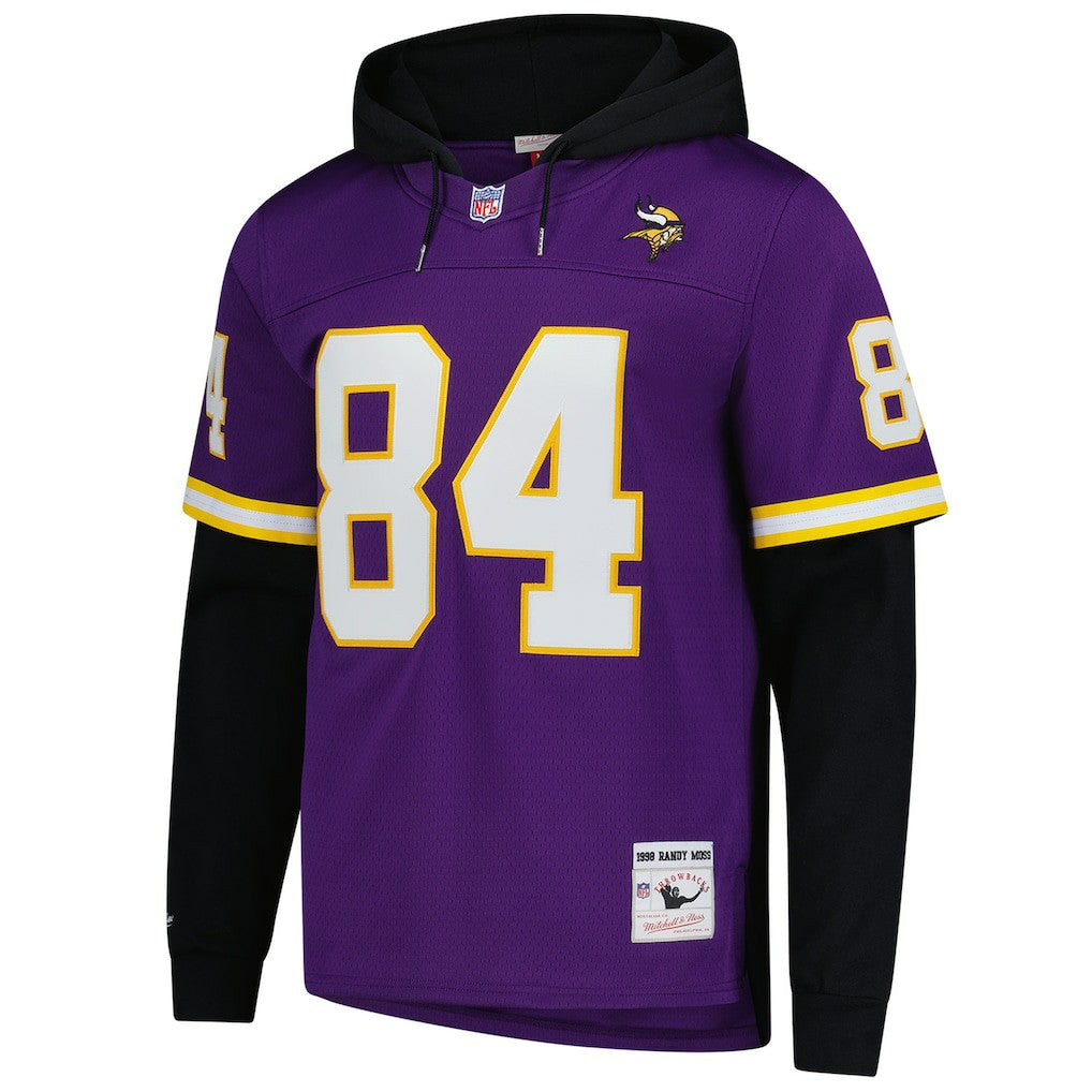 NFL Minnesota Vikings Randy Moss  Player Name & Number Hoodie Legacy Jersey