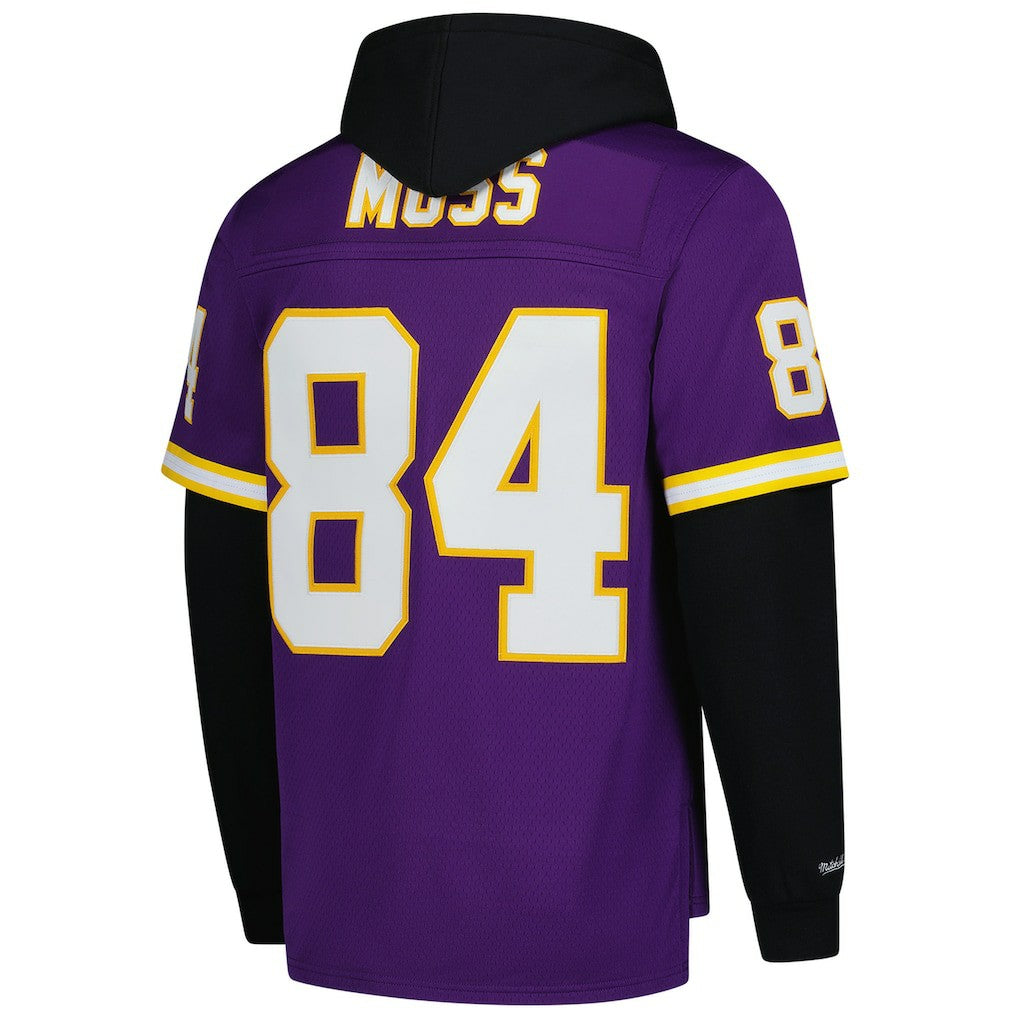 NFL Minnesota Vikings Randy Moss  Player Name & Number Hoodie Legacy Jersey