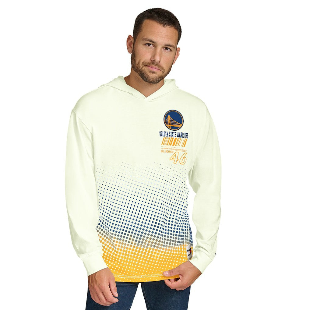 Golden State Warriors Tommy Jeans Ben Vintage Applique Long Sleeve Hoodie T-Shirt sale - Cream for sale