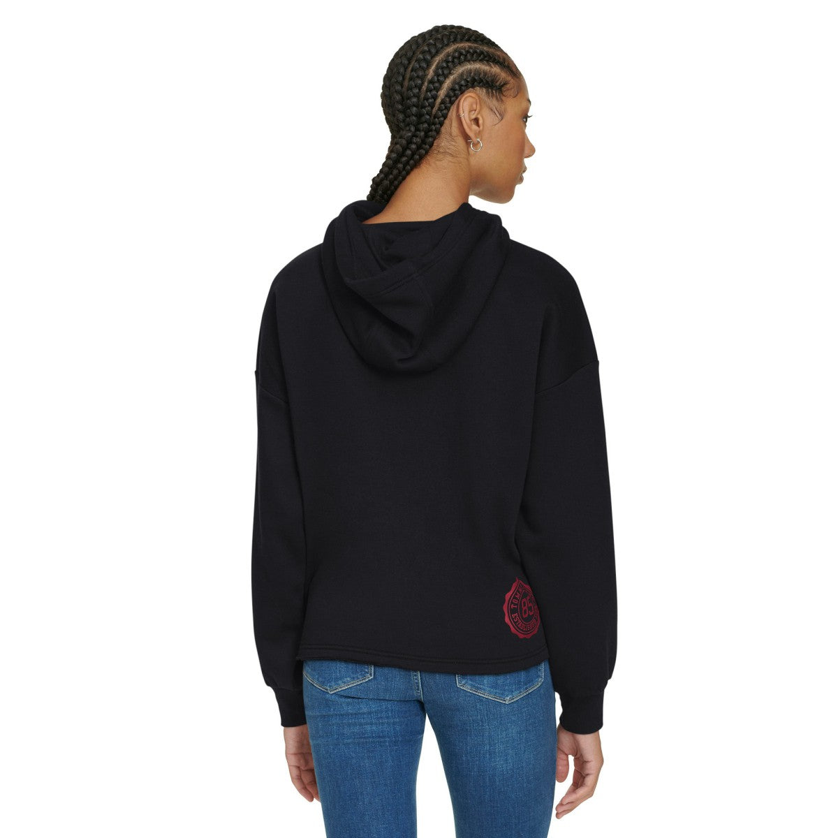 Miami Heat Tommy Jeans Women's Stella Cropped Pullover Hoodie - Black discount