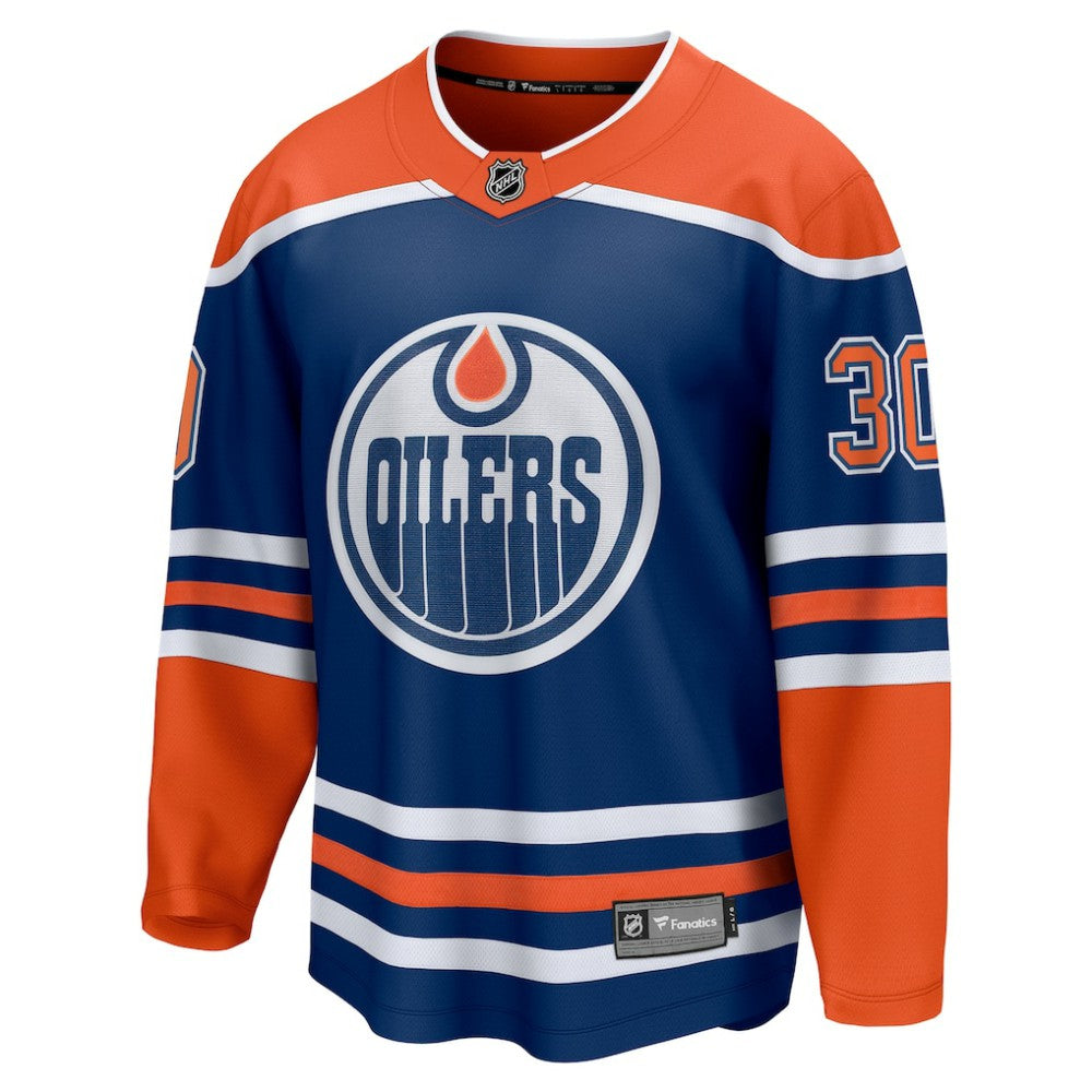 Calvin Pickard Edmonton Oilers Fanatics Home Premier Breakaway Player Jersey
