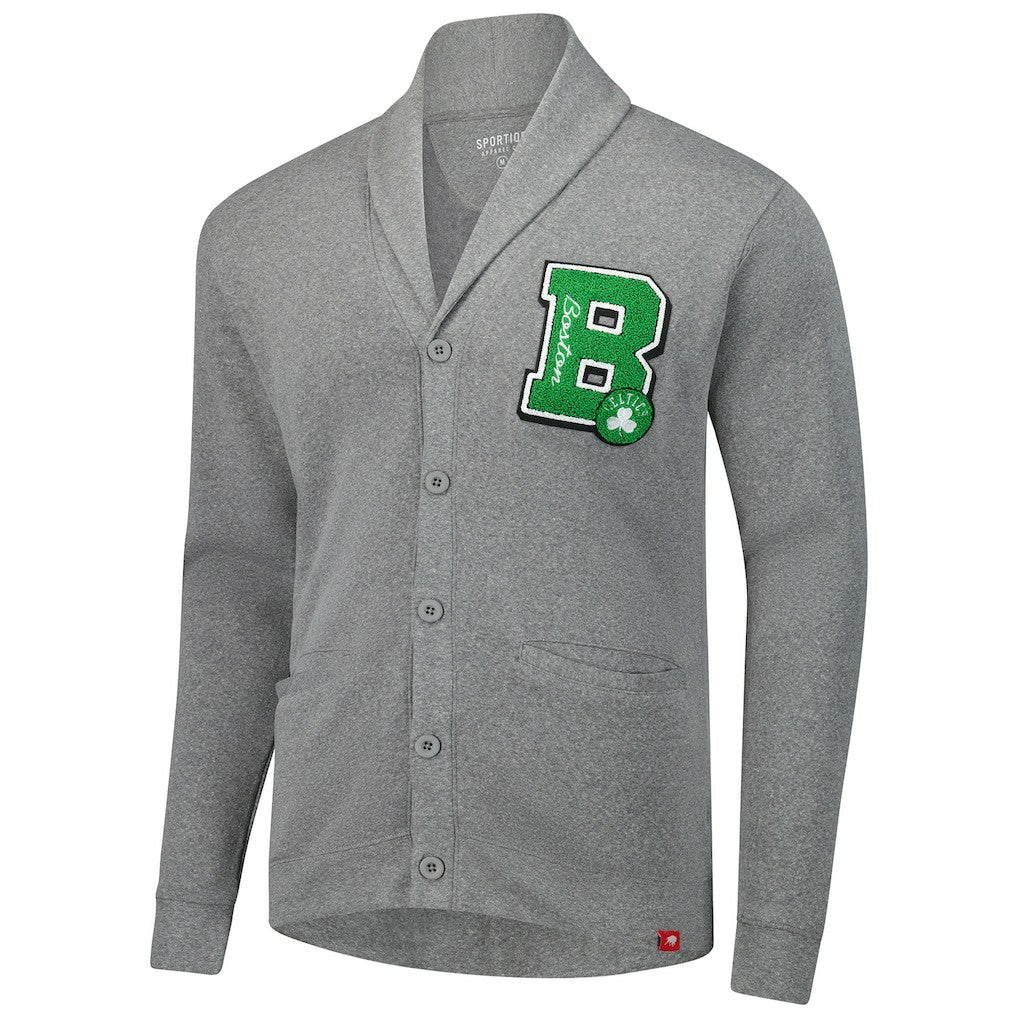 Boston Celtics Sportiqe Unisex Henshaw Full-Button Cardigan Sweater - Heather Gray cheap