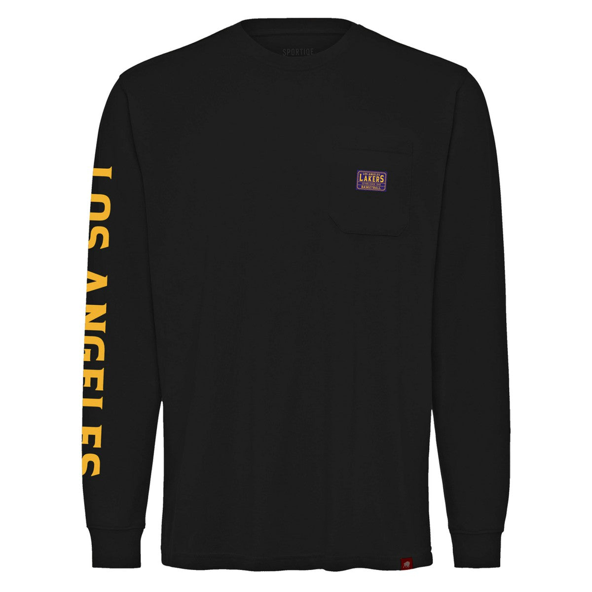 Los Angeles Lakers Sportiqe Unisex Wales Heavyweight Pocket Long Sleeve T-Shirt - Black outlet