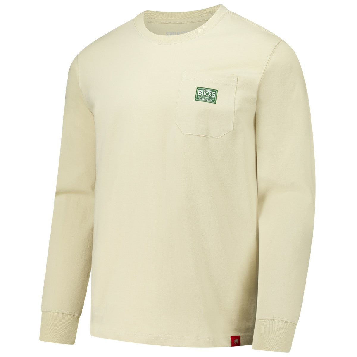 Milwaukee Bucks Sportiqe Unisex Wales Heavyweight Pocket Long Sleeve T-Shirt - Cream discount