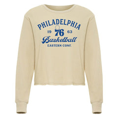 Philadelphia 76ers Sportiqe Unisex High Country Collection Cullen Waffle Knit Long Sleeve T-Shirt - Cream outlet