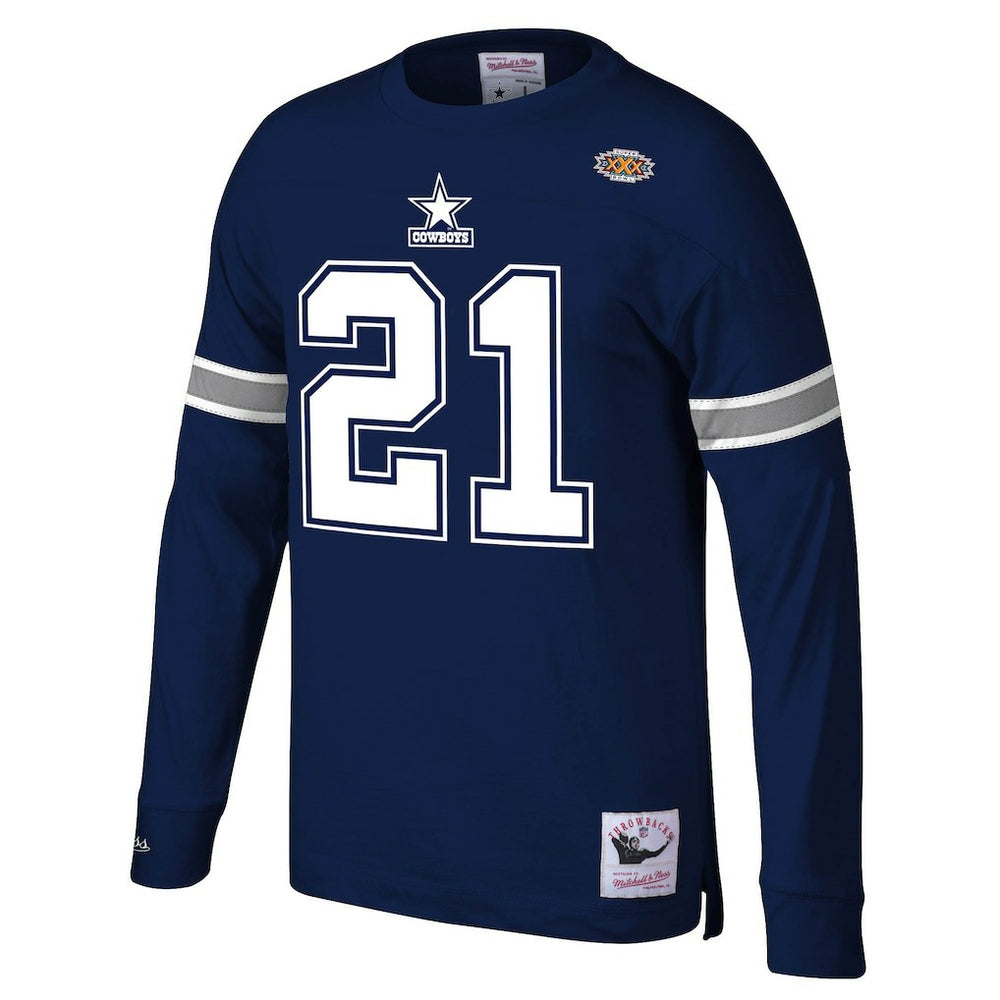 NFL Dallas Cowboys Deion Sanders  Retired Player Name & Number Long Sleeve Top