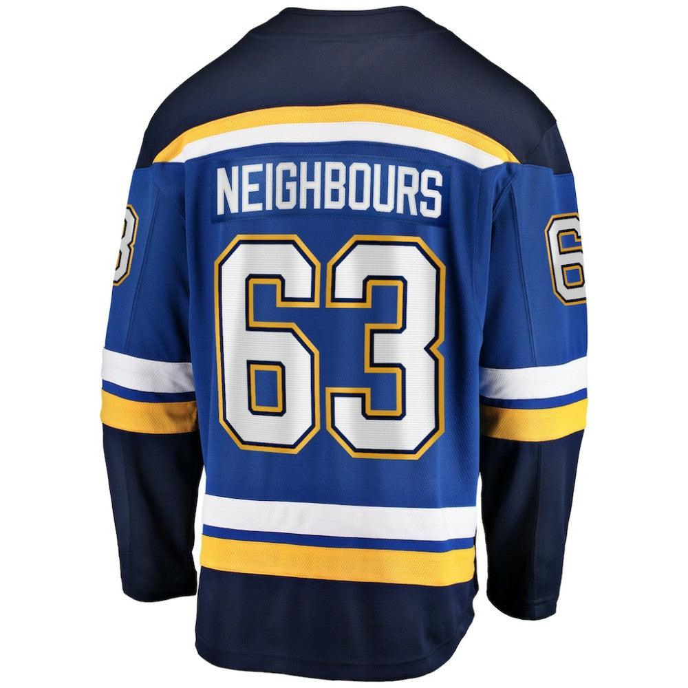 Jake Neighbours St. Louis Blues Fanatics Home Premier Breakaway Player Jersey