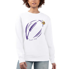 NFL Minnesota Vikings G-III 4Her by Carl Banks Women's Football Logo Graphic Fleece Tri-Blend Pullover Sweatshirt