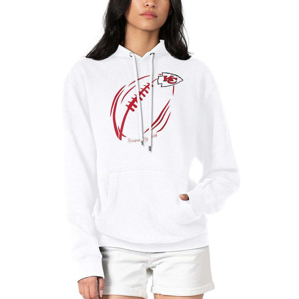 NFL Kansas City Chiefs G-III 4Her by Carl Banks Women's Football Logo Fleece Tri-Blend Pullover Hoodie