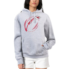 NFL Kansas City Chiefs G-III 4Her by Carl Banks Women's Football Logo Fleece Tri-Blend Pullover Hoodie