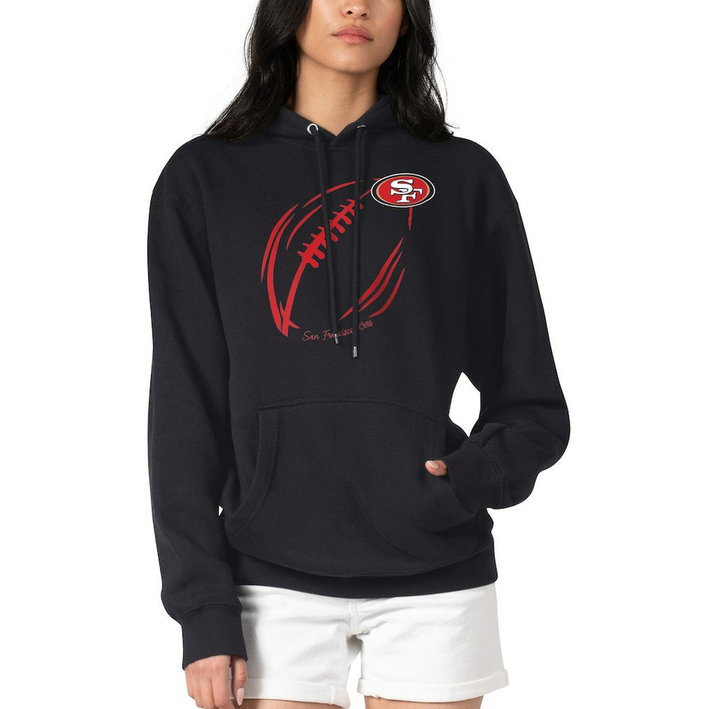 NFL San Francisco 49ers G-III 4Her by Carl Banks Women's Football Logo Fleece Tri-Blend Pullover Hoodie