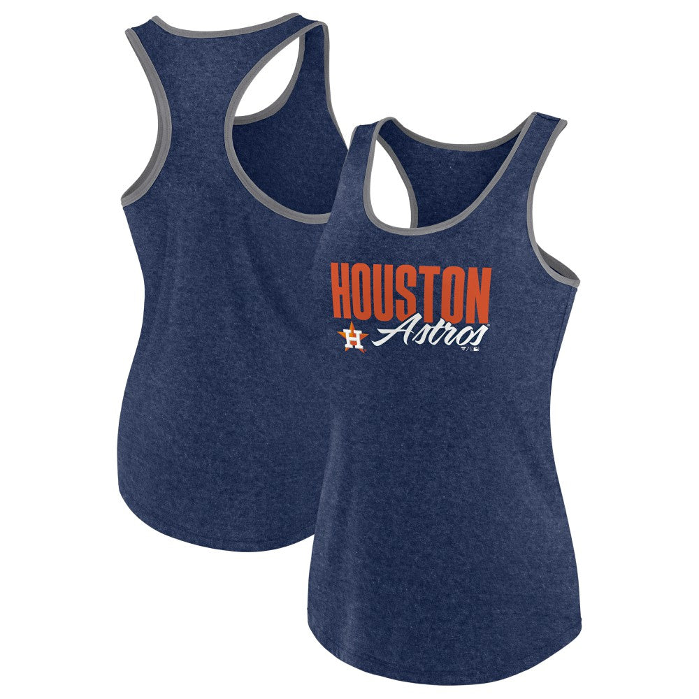 Houston Astros Profile Women's Plus Size Racerback Tank Top - Navy