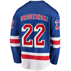 Jonny Brodzinski New York Rangers Fanatics Home Premier Breakaway Player Jersey
