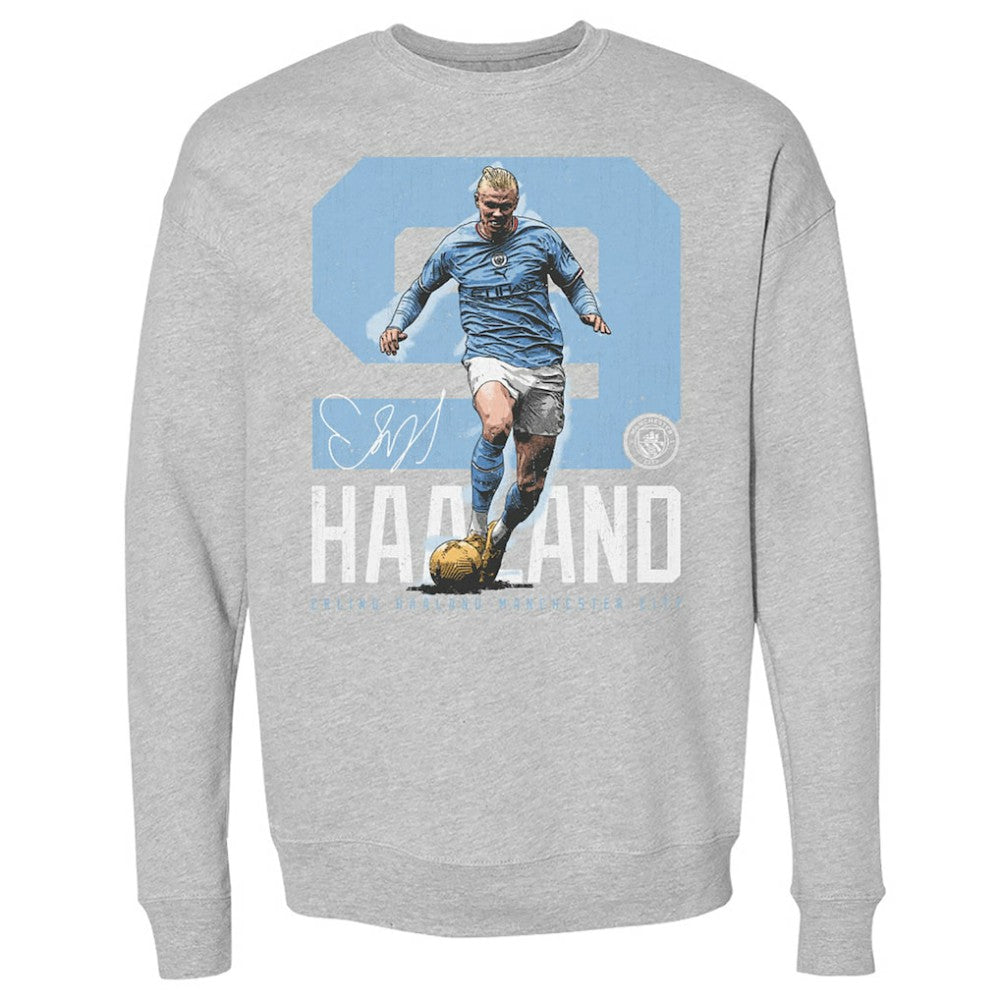 Manchester City 500 Level Bold Number Pullover Crewneck Sweatshirt / Soccer Discount