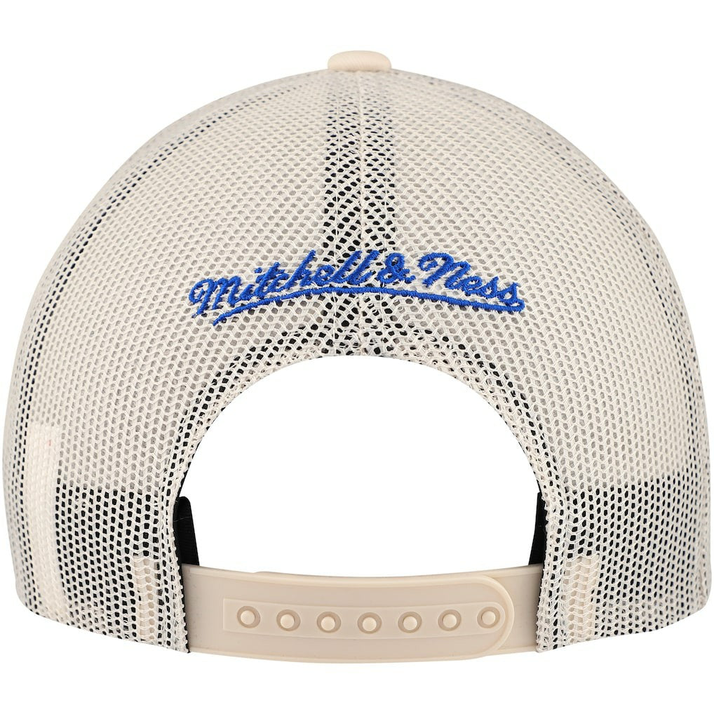 Philadelphia 76ers Trucker Adjustable Hat - Cream | Mitchell & Ness for sale