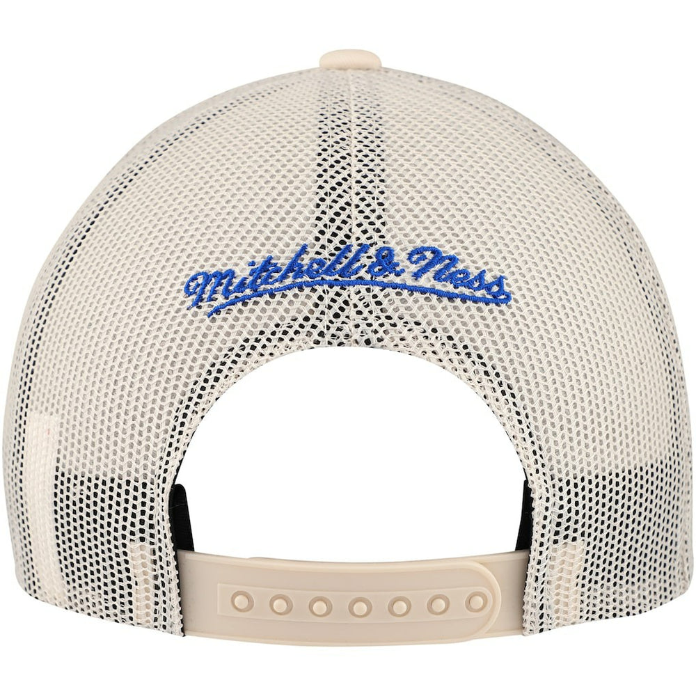 Philadelphia 76ers Trucker Adjustable Hat - Cream | Mitchell & Ness for sale