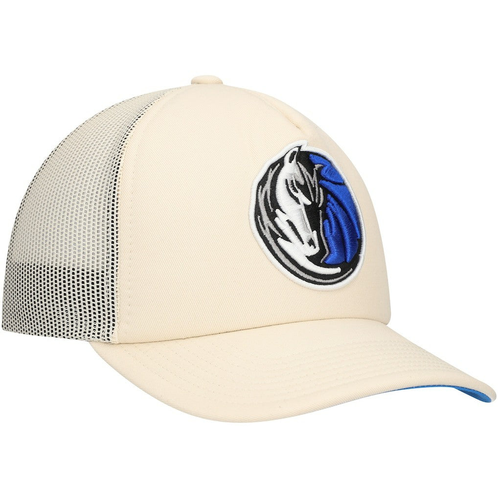 Dallas Mavericks Trucker Adjustable Hat sale - Cream | Mitchell & Ness on sale