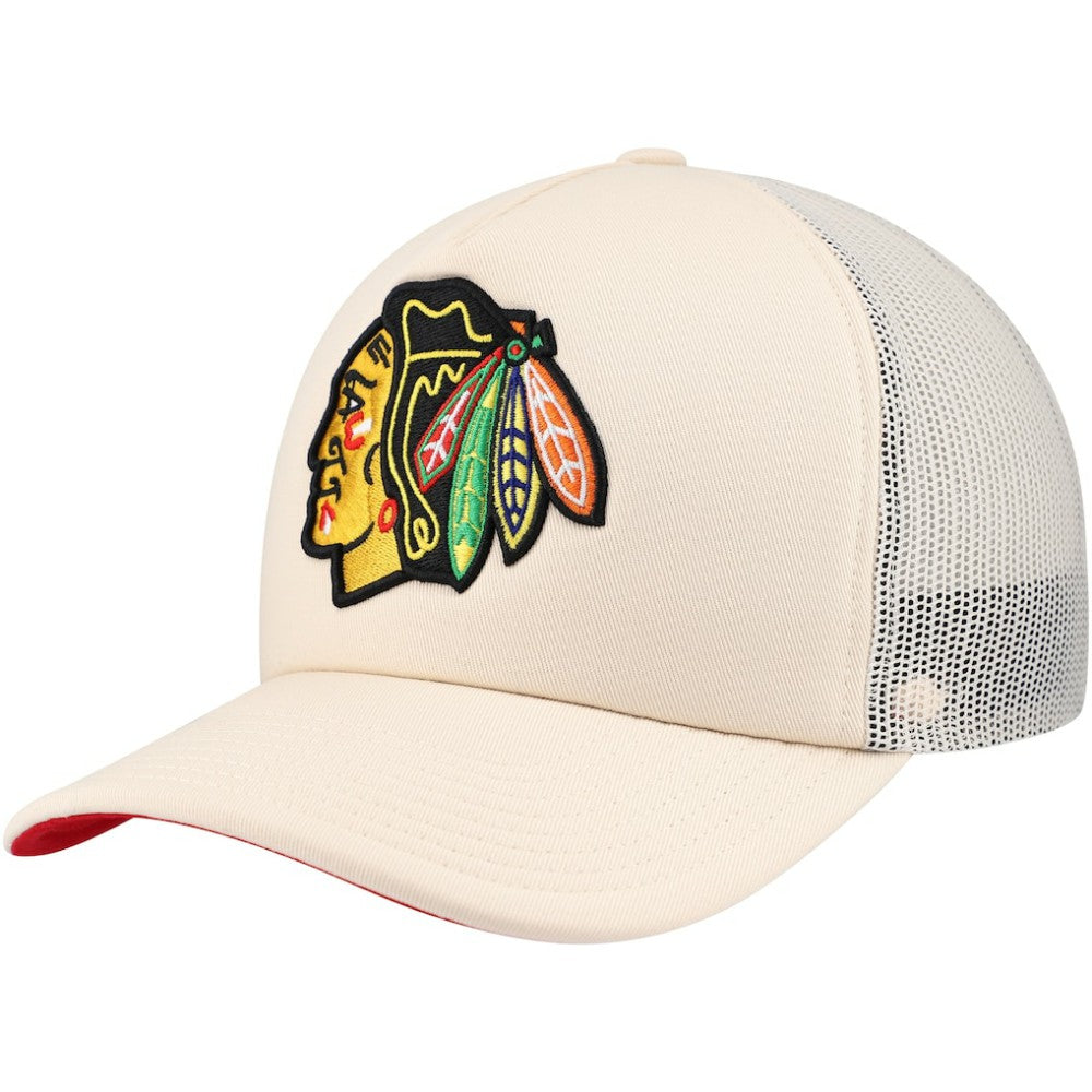 Chicago Blackhawks Mitchell & Ness Foam Front Trucker Adjustable Hat