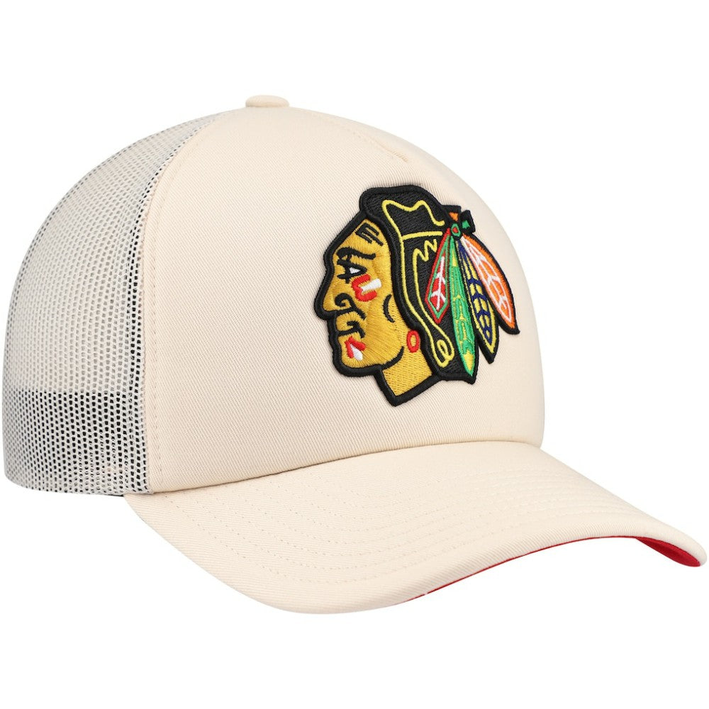 Chicago Blackhawks Mitchell & Ness Foam Front Trucker Adjustable Hat
