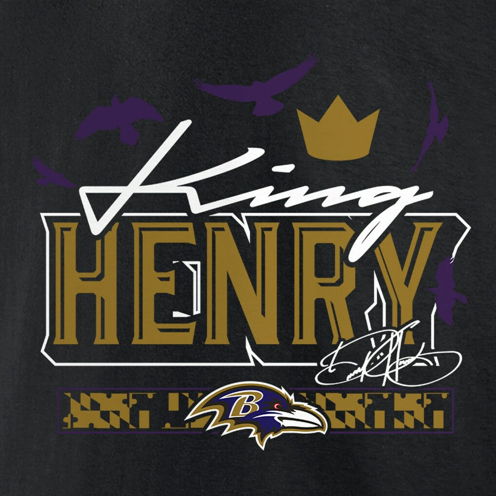 NFL Baltimore Ravens Derrick Henry  King Henry's Crown T-Shirt